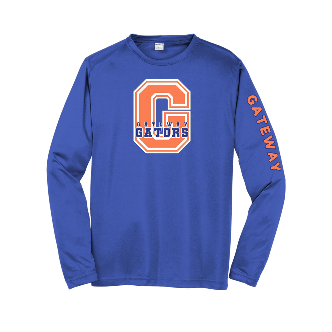 Long Sleeve Drifit SportTek T-shirt Blue