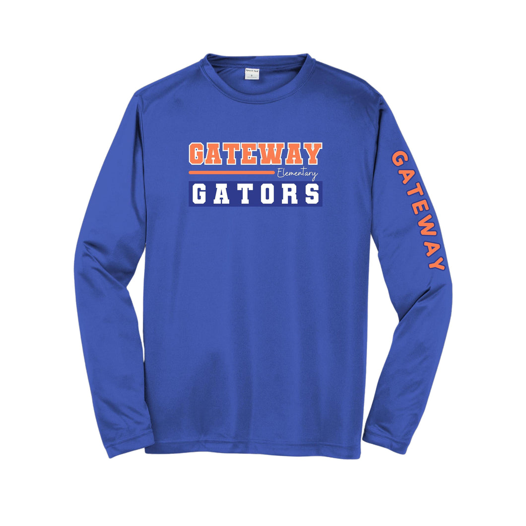 Long Sleeve Drifit SportTek T-shirt Blue