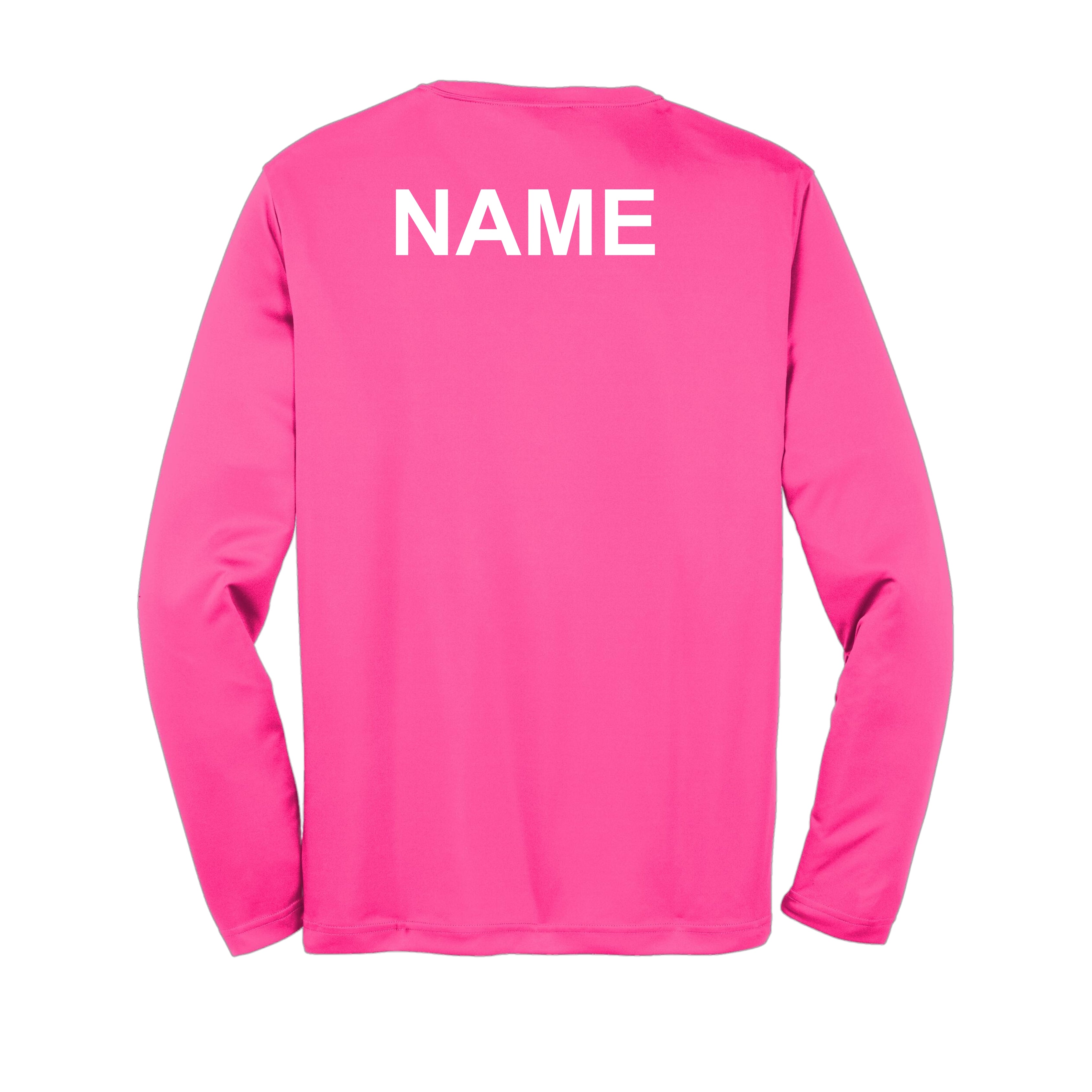 Long Sleeve Drifit SportTek T-shirt Neon Pink