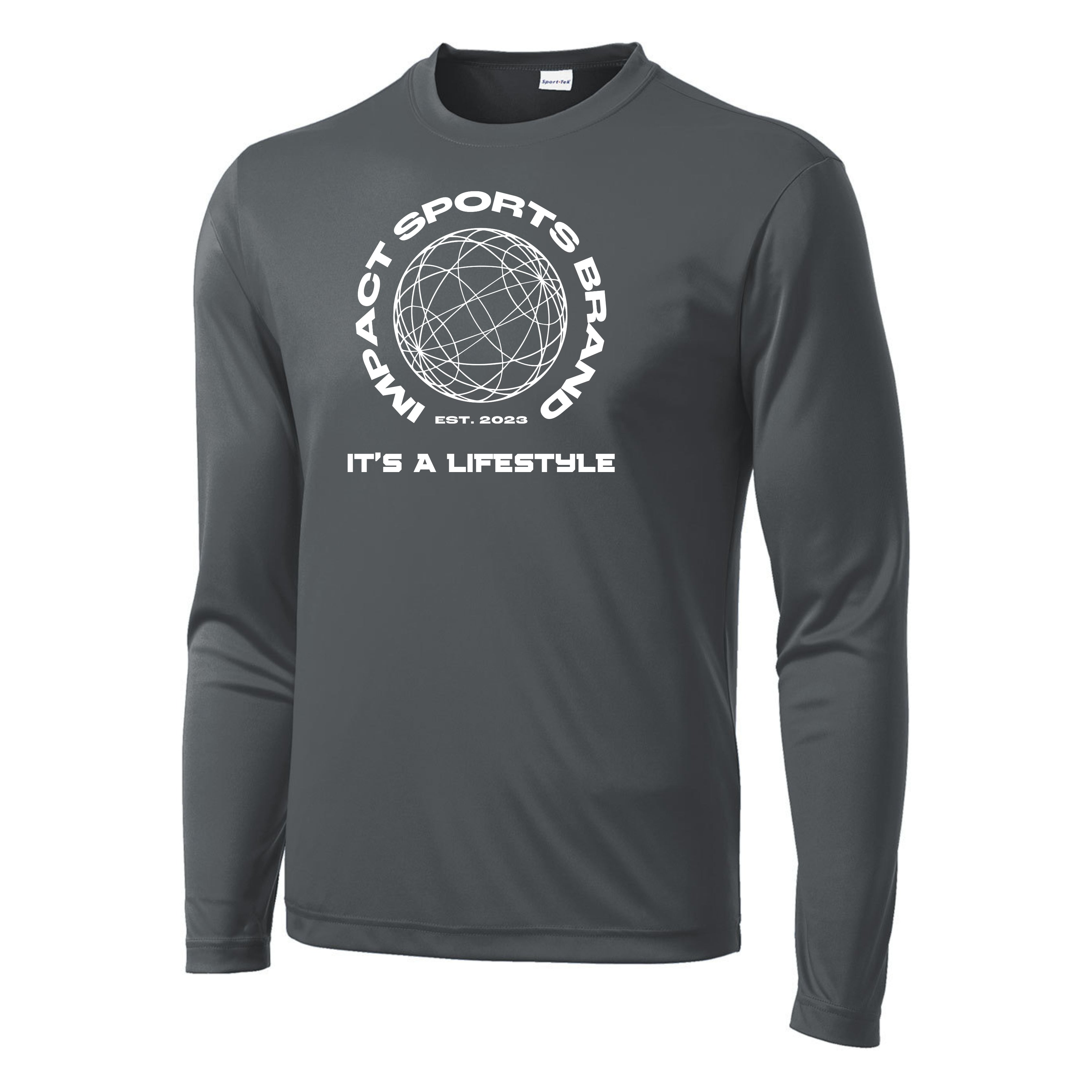 Iron Grey Long Sleeve Drifit SportTek T-shirt