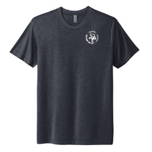 Load image into Gallery viewer, Triblend Premium Navy with White TBBB Foundation Classic Brand Tee
