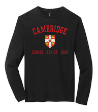 Load image into Gallery viewer, Cambridge Black &amp; Red Long Sleeve Tee
