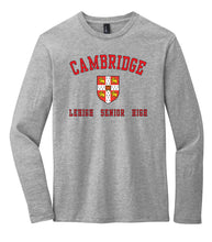 Load image into Gallery viewer, Cambridge Grey &amp; Red Long Sleeve Tee
