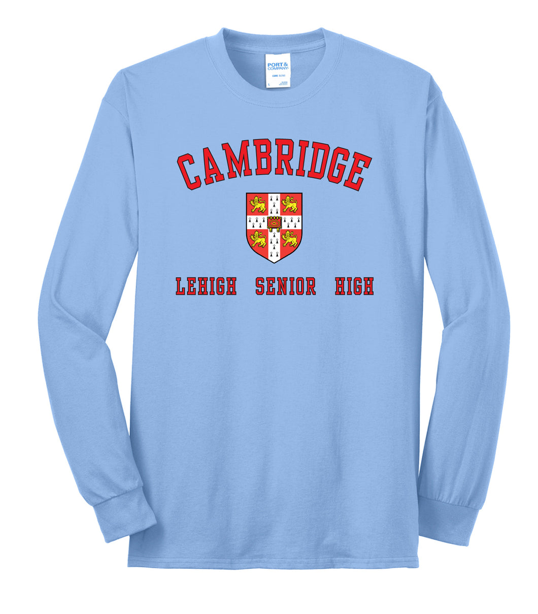 Cambridge Light Blue & Red Long Sleeve Tee