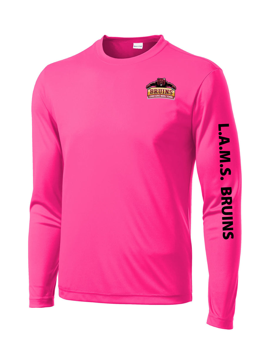 Long Sleeve Drifit Shirt Bright Pink (unisex style)