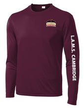 Load image into Gallery viewer, Long Sleeve Drifit Shirt Maroon (unisex style)
