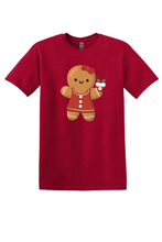 Load image into Gallery viewer, Red Cotton Gingerbread T-shirt
