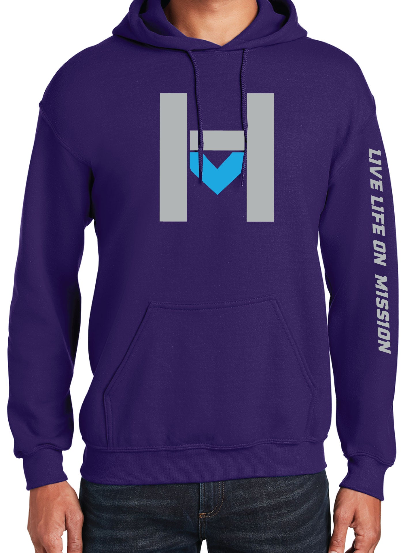 Purple HOM Cotton Hoodie Sweatshirt
