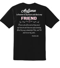 Load image into Gallery viewer, Ladies BLACK VNeck In Memory of Autumn
