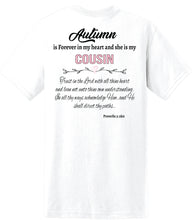 Load image into Gallery viewer, Ladies WHITE VNeck In Memory of Autumn
