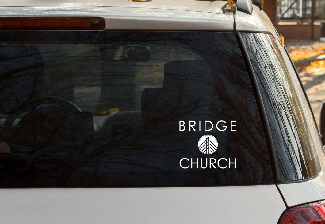 Car Decal Bridge Church - stacked logo