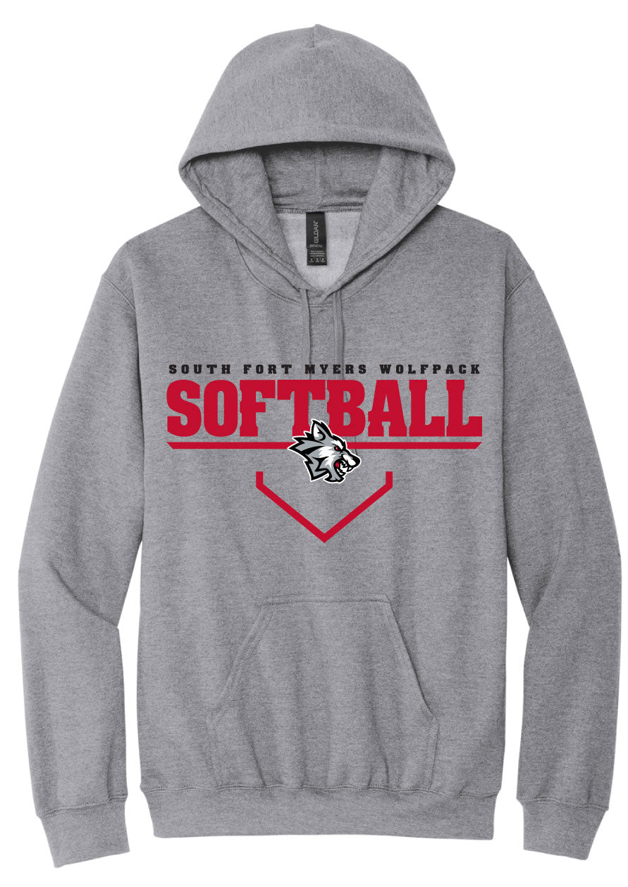 South Softball Hooded Sweatshirt Sport Grey