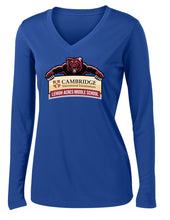 Load image into Gallery viewer, Long-sleeve Ladies V-Neck Blue

