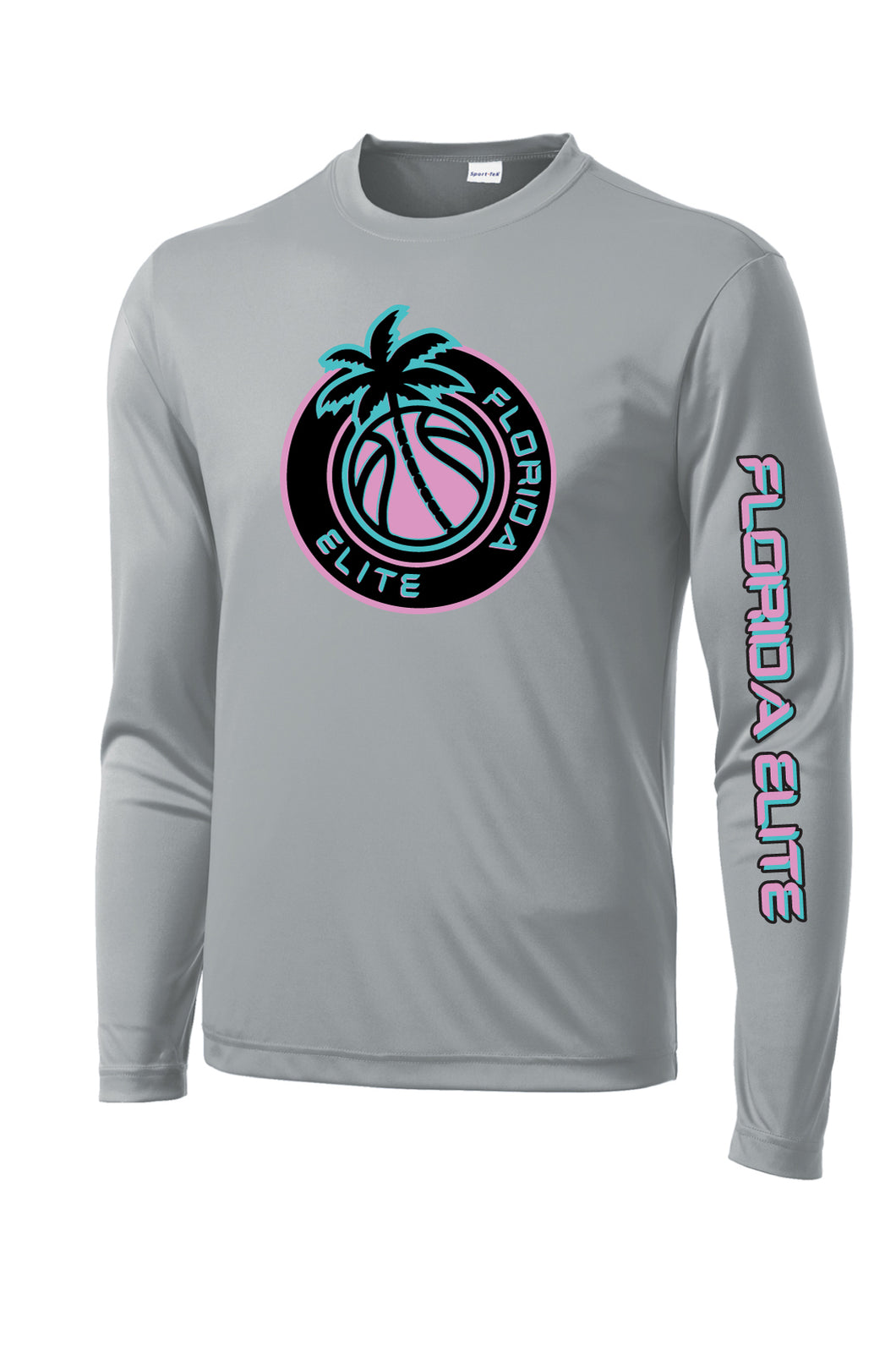 Florida Elite Classic Logo Long Sleeve Drifit Silver