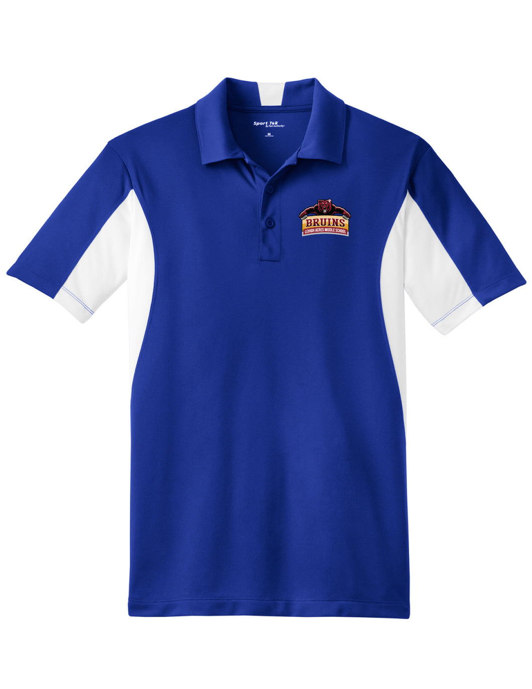 Polo Shirt Blue with White Trim (Unisex Adult Cut)