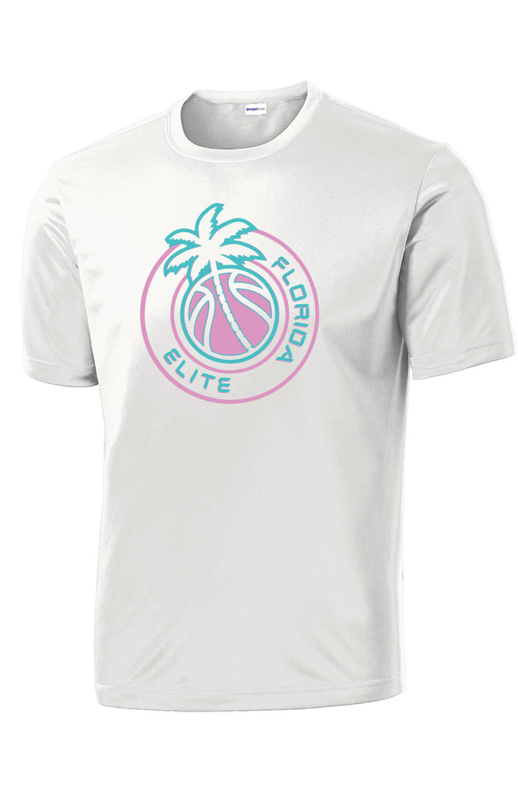 White Shot Sleeve Drifit Florida Elite Two Color Logo