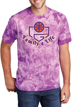 Load image into Gallery viewer, Crystal Purple Tie Dye Fam 4 Life Cotton T-Shirt
